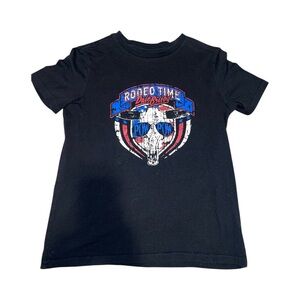 Rodeo Time Black Graphic Women's Crop Top